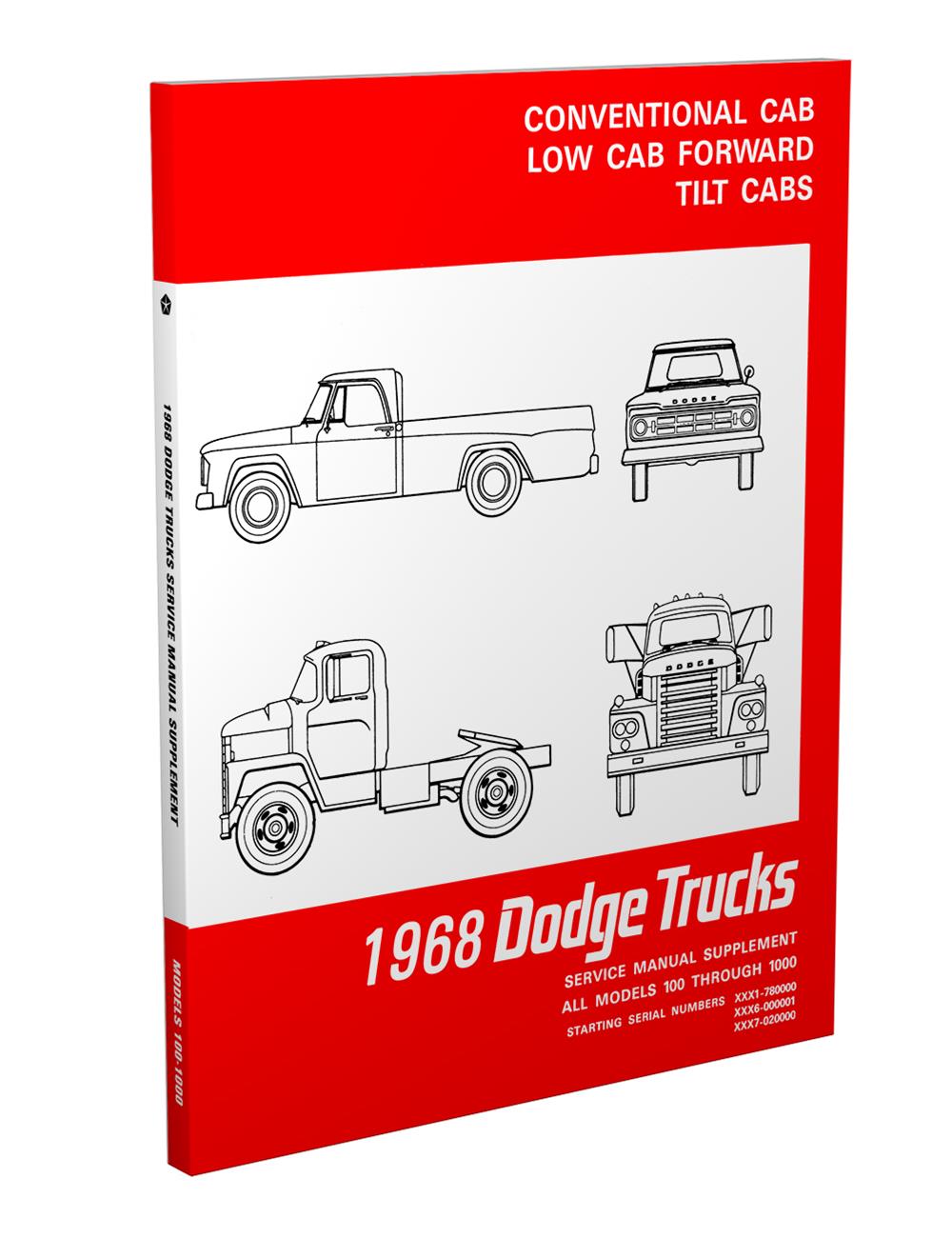 1968 Dodge Truck Repair Manual Original Supplement 