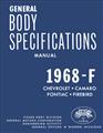 1968 Camaro and Firebird Fisher Body Specifications Assembly Manual Reprint Chevrolet Pontiac