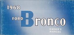 1968 Ford Bronco Owner's Manual Original