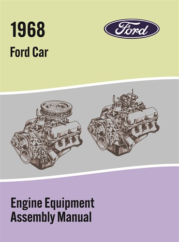 1968 Ford Car, Lincoln, & Mercury Engine Assembly Manual Reprint