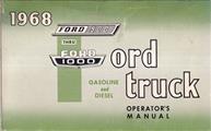 1968 Ford 500-1000 Medium and Heavy Duty Truck Owner's Manual Original