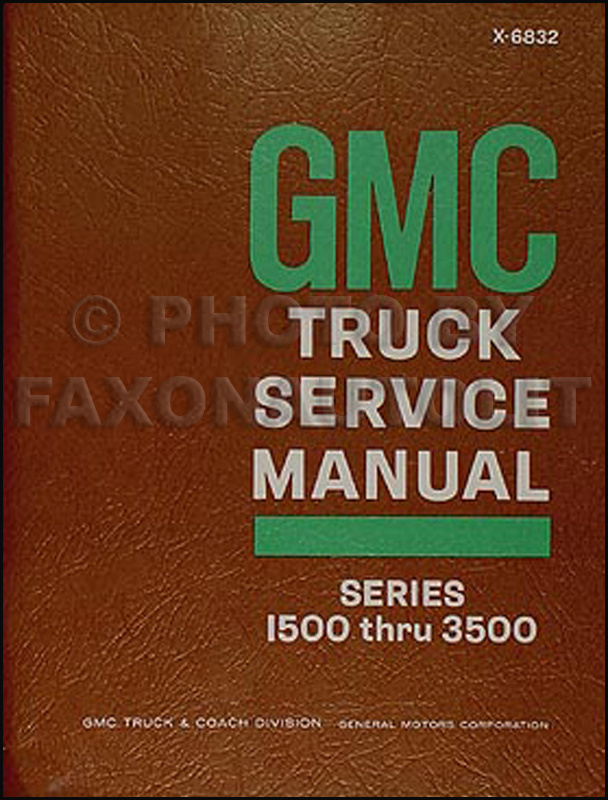 1968 GMC 1500-3500 Truck & Van Shop Manual Original