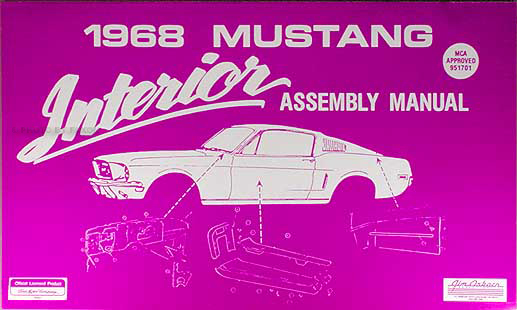 1968 Ford Mustang Interior Assembly Manual Reprint