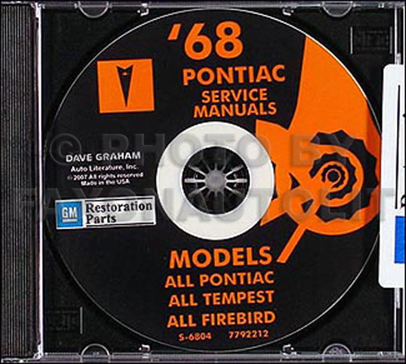 1968 Pontiac CD-ROM Shop & Body Manuals All Models