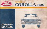 1968 Toyota Corolla Owner's Manual Original