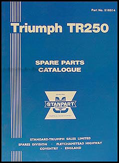1968 Triumph TR250 Parts Book Reprint