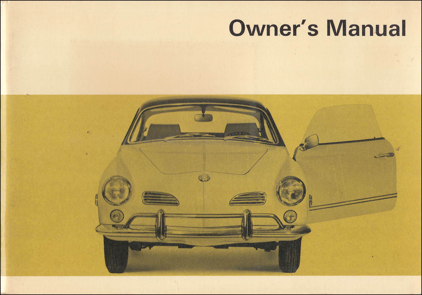 1968 Volkswagen Karmann Ghia Owner's Manual Original
