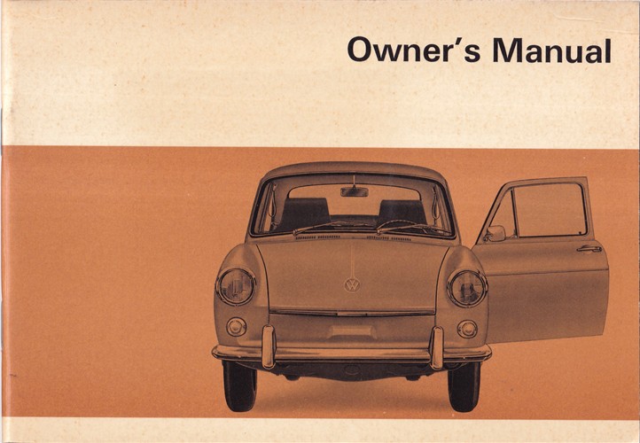 1968 Volkswagen Fastback and Squareback Owner's Manual Original VW Type 3