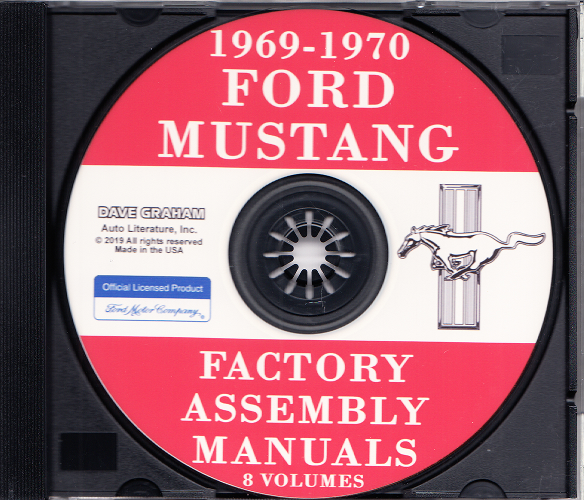 1969-1970 Ford Mustang Factory Assembly Manuals Set of 8 on CD-ROM
