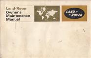 1969-1970 Land Rover Owner's Manual Original
