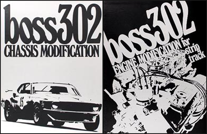 1969-1970 Mustang Boss 302 Cougar Eliminator Racing Manual 2 Book Set