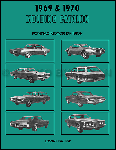 1969-1970 Pontiac Body Molding and Clips Parts Catalog Reprint