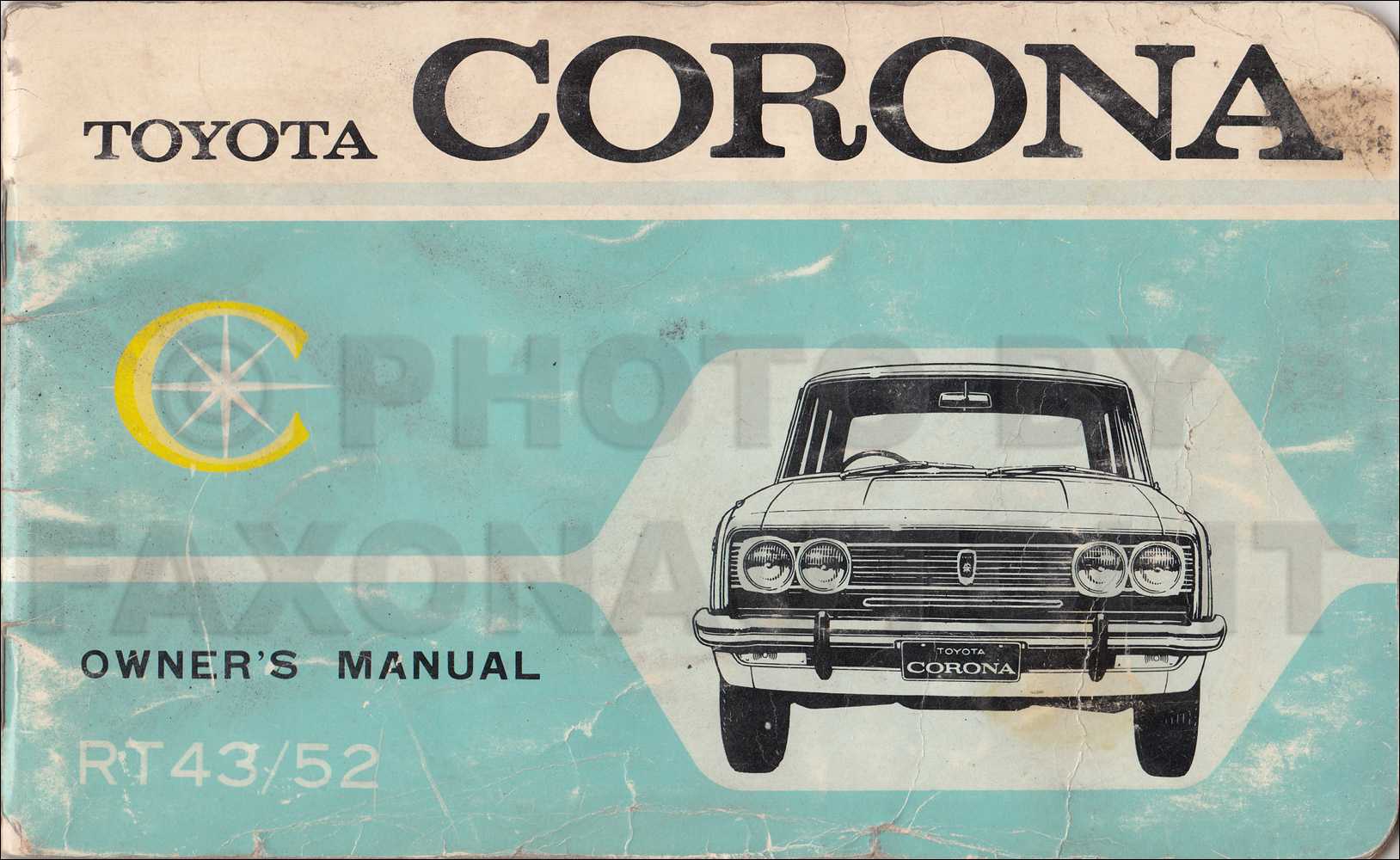 1969- early 1970 Toyota Corona Owner's Manual Original