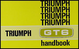 1969-1970 Triumph GT6 Owner's Manual Reprint