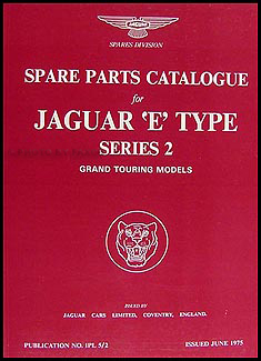 1969-1971 Jaguar XKE Series 2 Parts Book Reprint