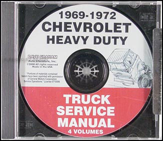 1969-1972 Chevrolet 70-80 Heavy Truck Service Manual CD
