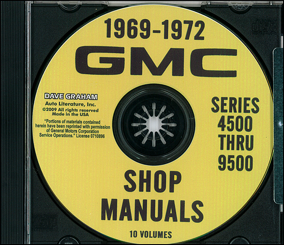 1969-1972 GMC Truck 4500-9500 Repair Shop Manuals on CD-ROM