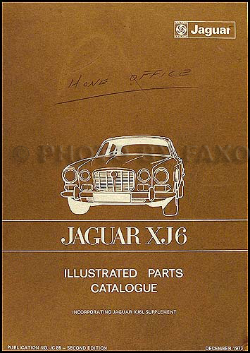 1969-1973 Jaguar XJ6 Parts Book Original