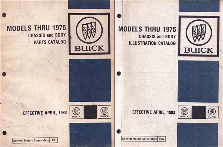 1969-1975 Buick Parts Book Original Set