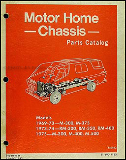 1969-1975 Dodge Motorhome Parts Book Original
