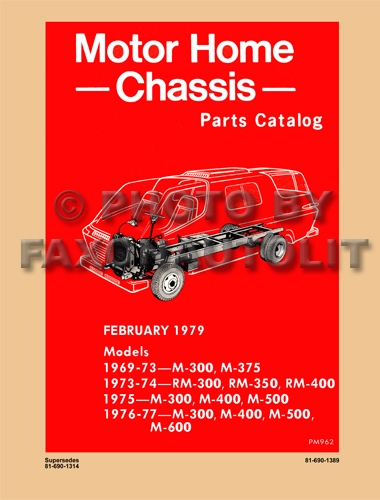1969-1977 Dodge Motor Home Chassis Parts Catalog Reprint