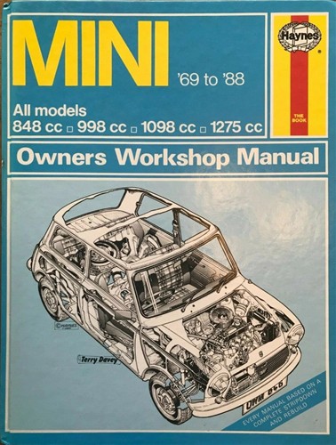 Haynes Owner’s Workshop Manual Mini 1969-1988 Hardcover