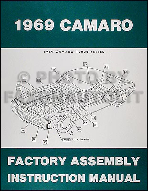 1969 Camaro & RS, SS, Z28 Factory Assembly Manual Reprint