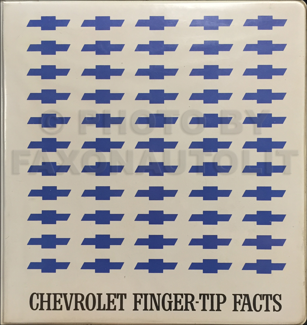 1967 Chevrolet Car Finger Tip Facts Book Dealer Album Original