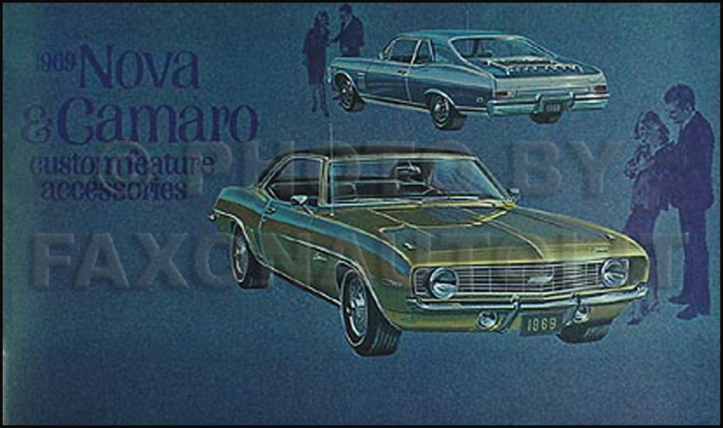 1969 Camaro and Nova Color Accessory Catalog Reprint with SS RS Z28