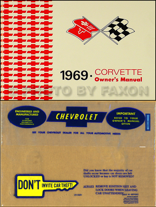 1969 Corvette Owner's Manual Package Reprint 69
