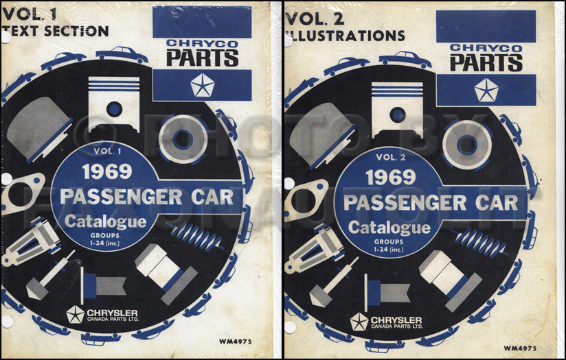 1969 Chryco Parts Book Reprint CANADIAN 2 Volume Set