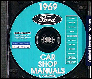 1969 Ford Car Shop Manuals on CD-ROM