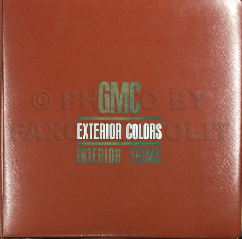 1969 GMC Color & Upholstery Dealer Album Original
