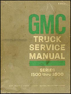 1969 GMC 1500-3500 Repair Shop Manual Original Pickup, Jimmy, Suburban, FC