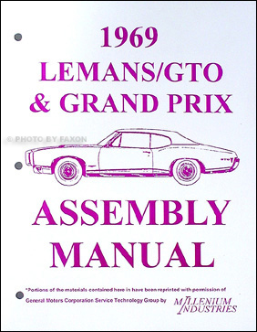 1969 Pontiac LeMans GTO Tempest Grand Prix Judge Assembly Manual Looseleaf