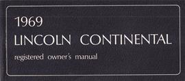 1969 Lincoln Continental Owner's Manual Original