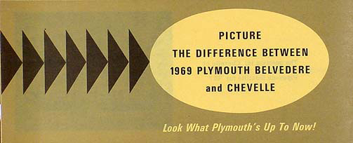 1969 Plymouth Satellite vs Chevelle Sales Catalog Original