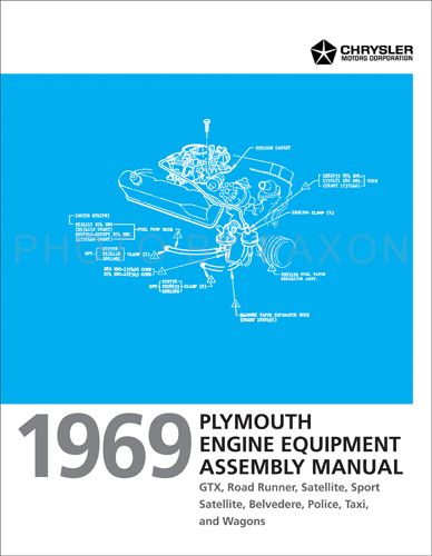 1969 Plymouth Engine Assembly Manual Reprint Satellite GTX Road Runner Belvedere