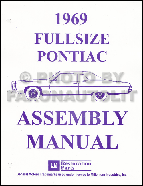 1969 Pontiac Assembly Manual Reprint Bonneville Executive Catalina