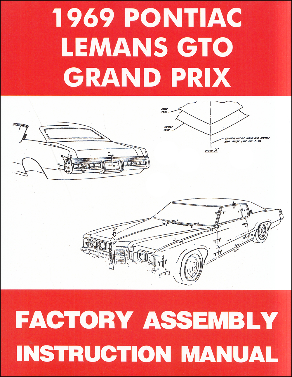 1969 Pontiac Bound Assembly Manual LeMans GTO Tempest Grand Prix Judge 