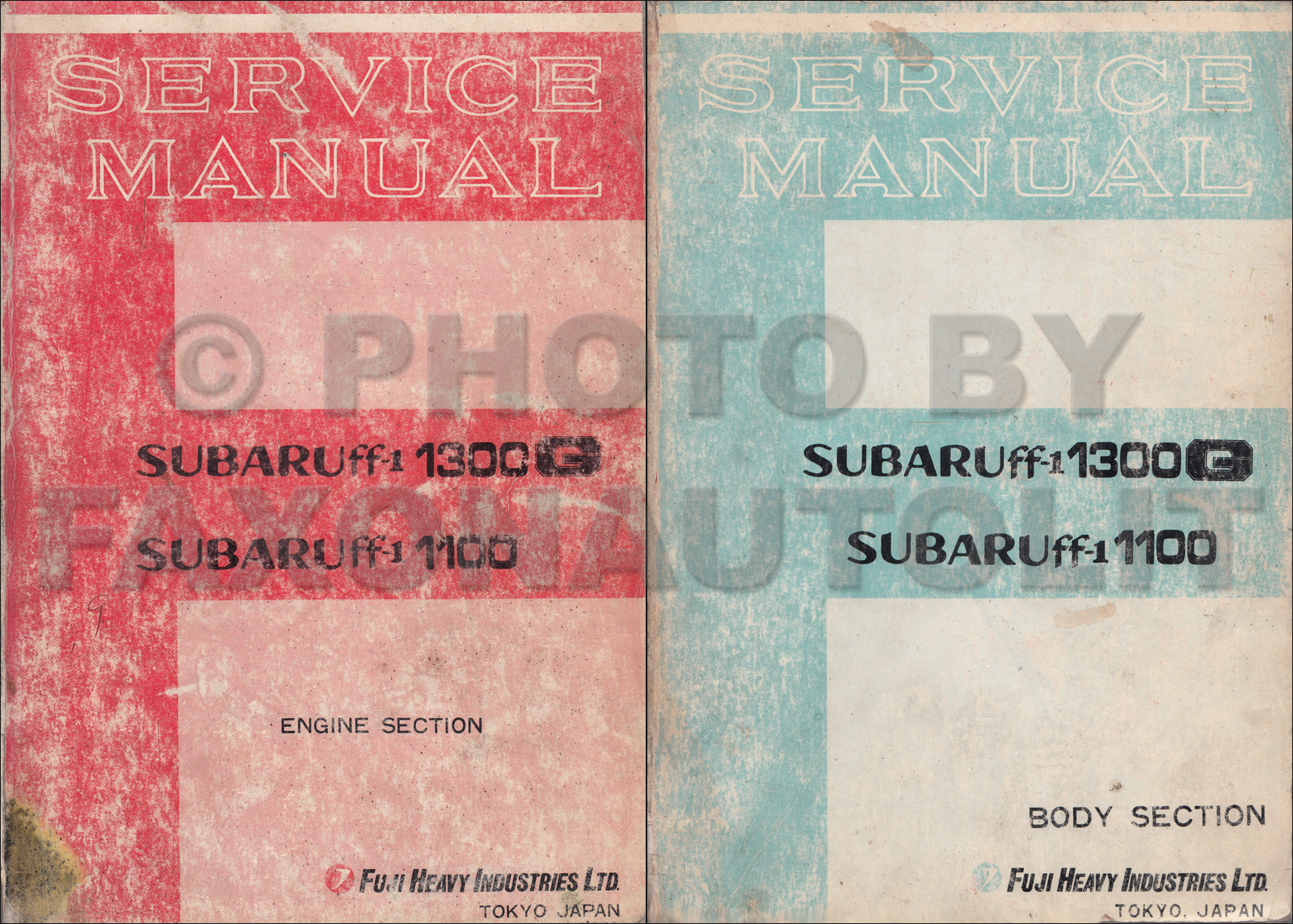 1970-1971 Subaru ff-1 1100 1300G Repair Shop Manual Original Set