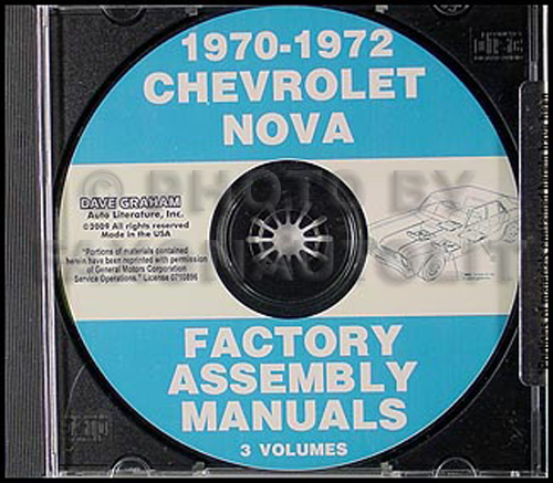 CD-ROM 1970-1972 Chevrolet Nova Assembly Manual 