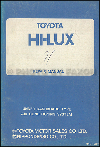 1970-1978 Toyota Pickup A/C System Manual Original
