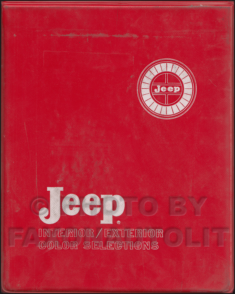 1970 Jeep Color & Upholstery Dealer Album Original