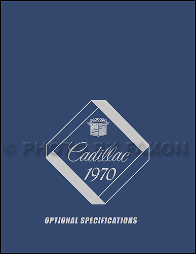 1970 Cadillac Optional Specifications Book Reprint