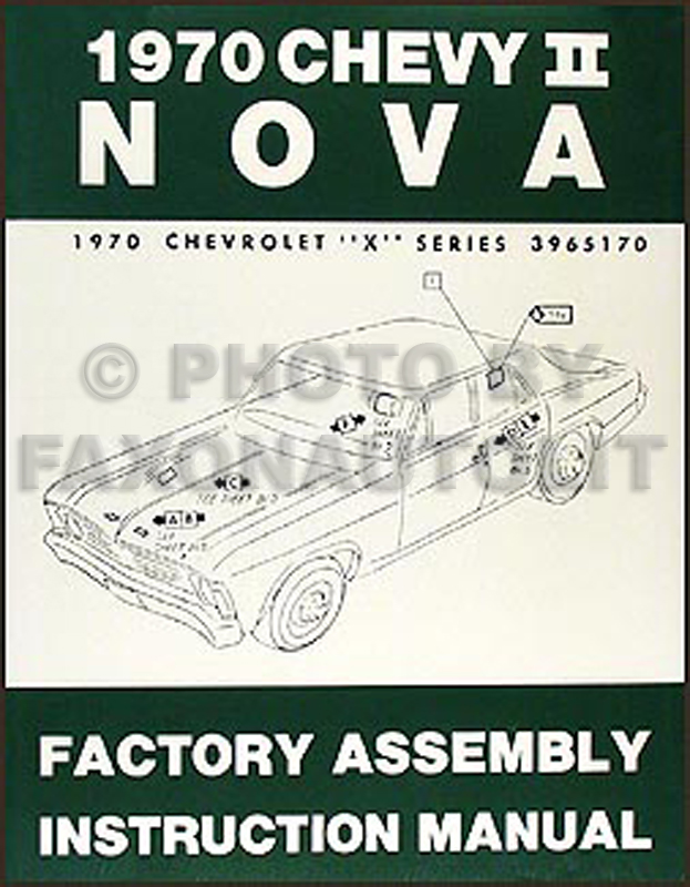 1970 Chevy Nova Bound Reprint Assembly Manual
