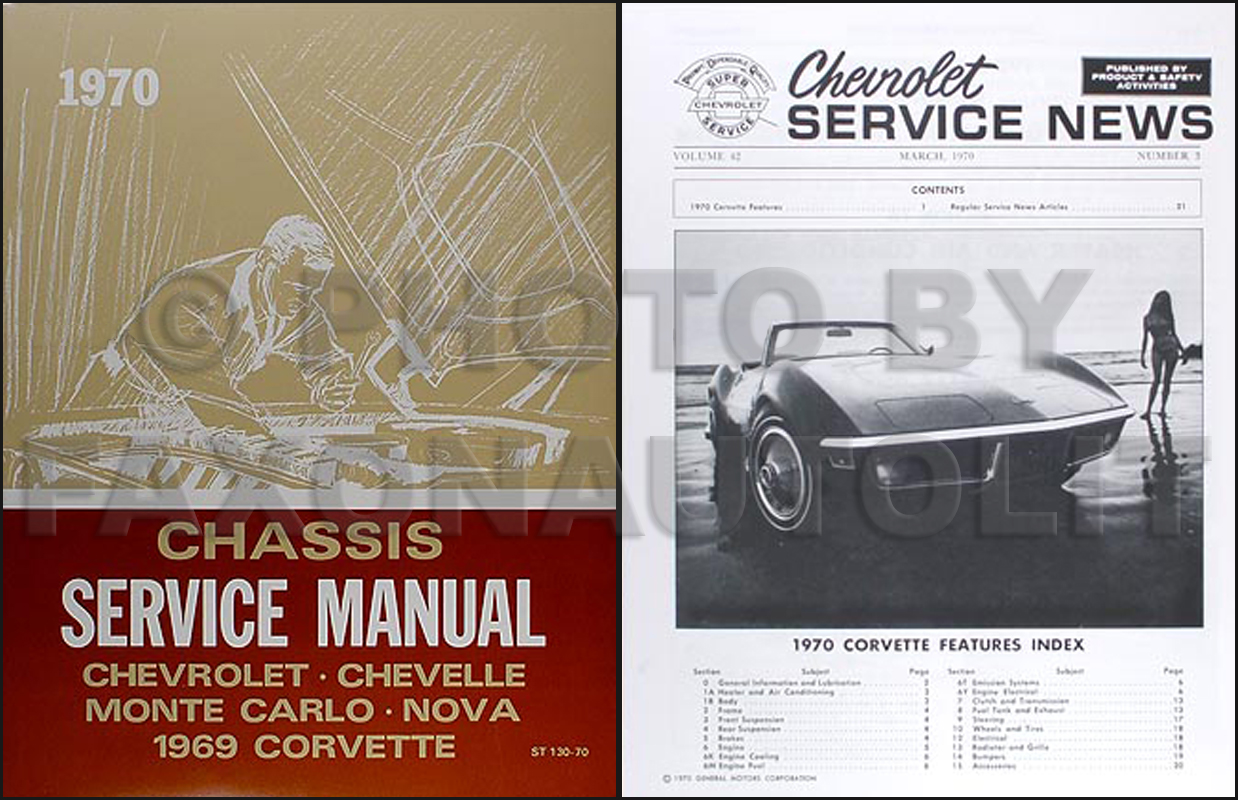 1970 Corvette Shop Manual Reprint Set