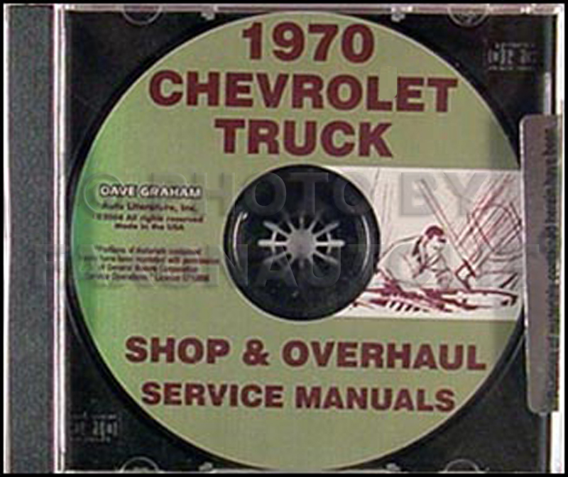 1970 Chevy Pickup & 10-60 Truck CD-ROM Shop Manual & Overhaul Manual