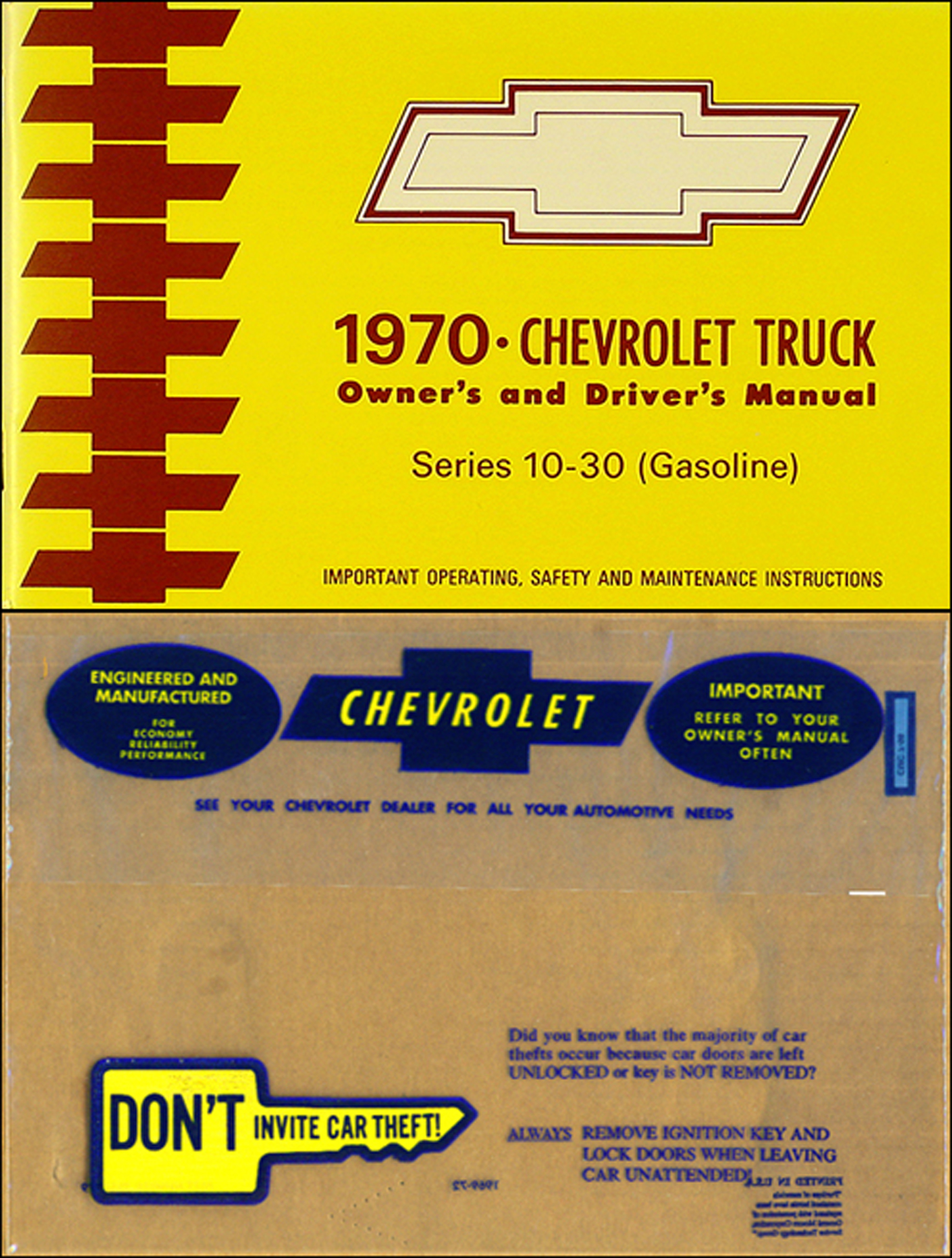 1970 Chevrolet ½-, ¾-, & 1-ton Truck Owner's Manual Package Reprint Pickup/Suburban/Blazer/P-Chassis