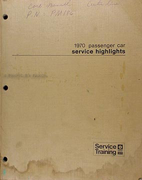 1970 Mopar Service Highlights Manual Original